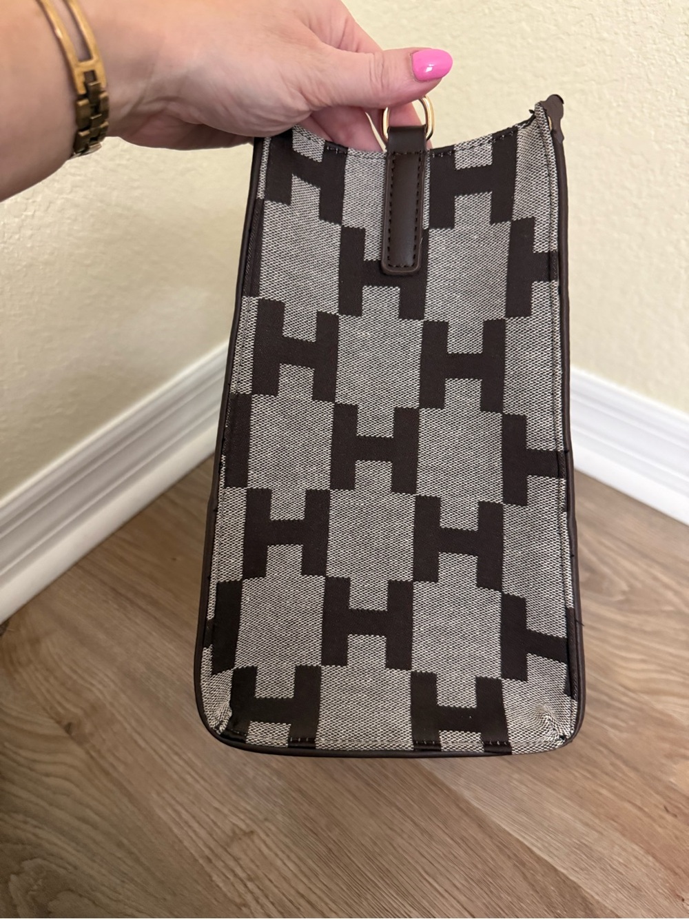 Halston Signature Jacquard Tote / Satchel with Adjustable Strap - Picture 7 of 8
